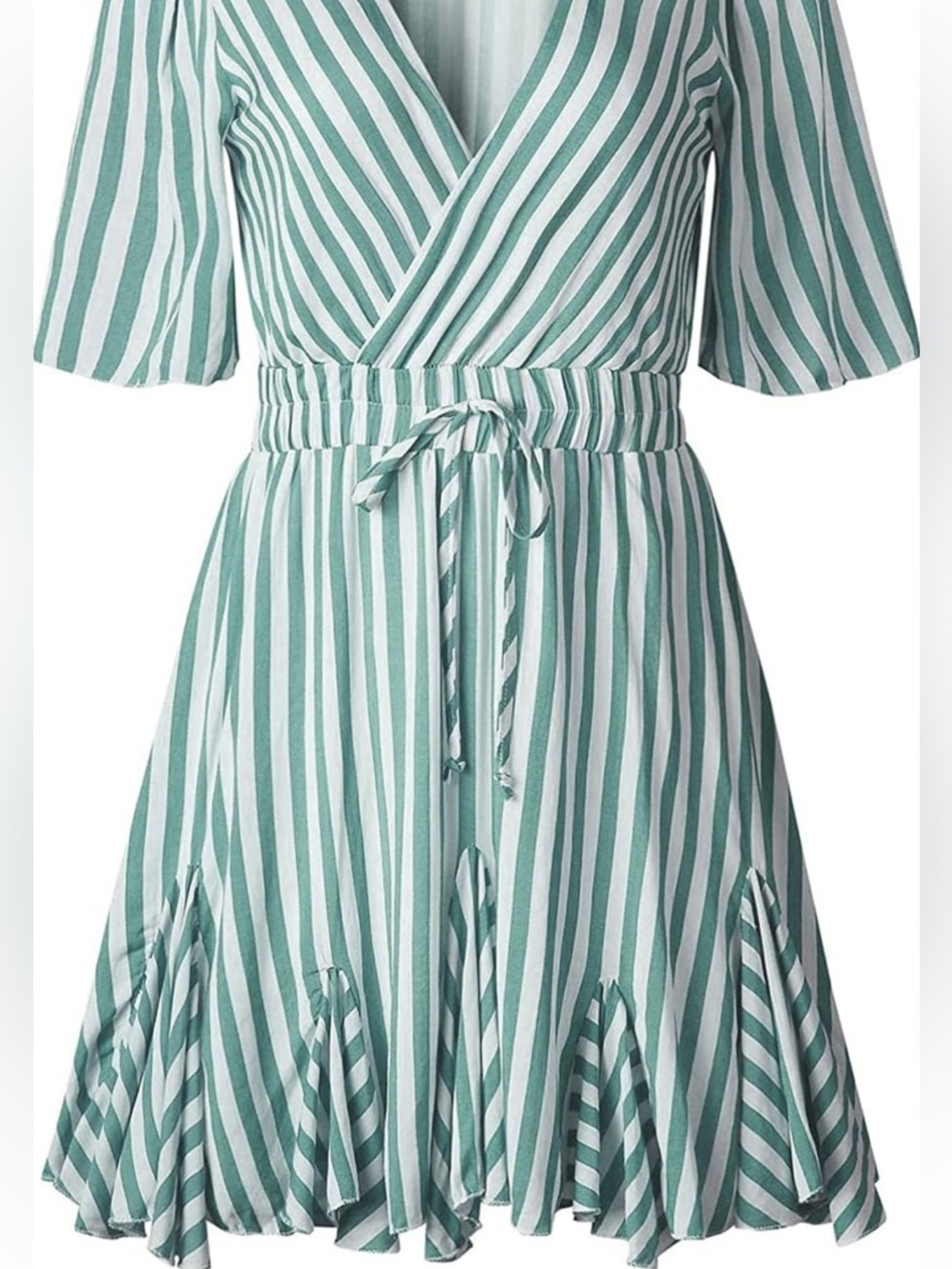 PrettyGarden 100% Ultra Soft Viscose Lined Flattering Wrap Style Dress Sz XL - Picture 3 of 11